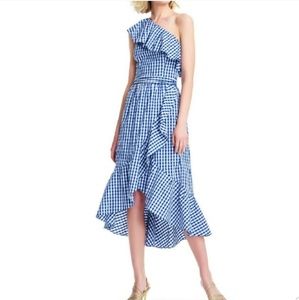Lovely 1 Shoulder Checkered Adrianna Papell Dress